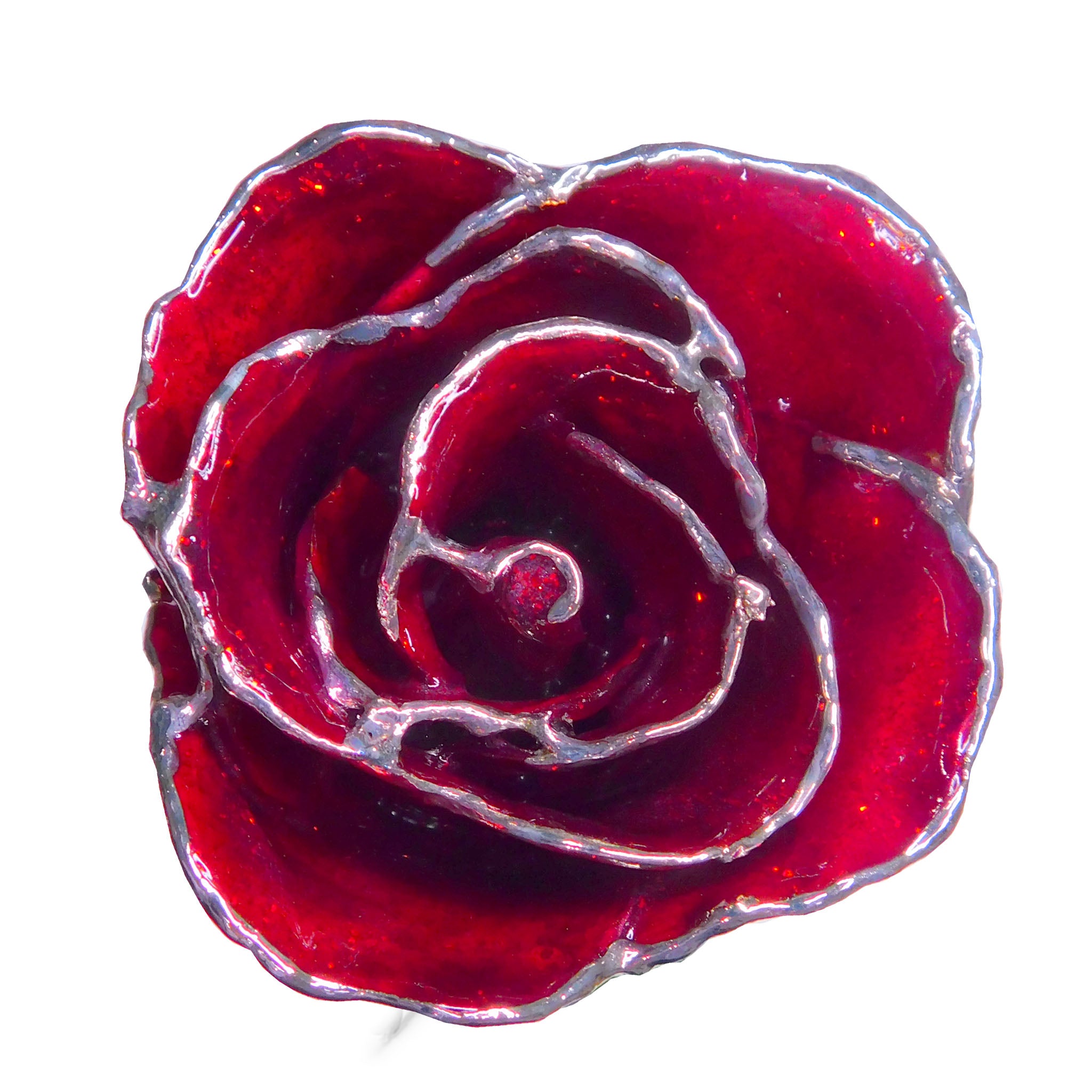 Silver Forever Rose - Garnet (January Birthstone)