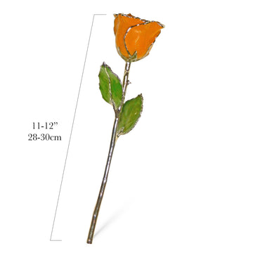 Silver Forever Rose - Golden Topaz (November Birthstone)