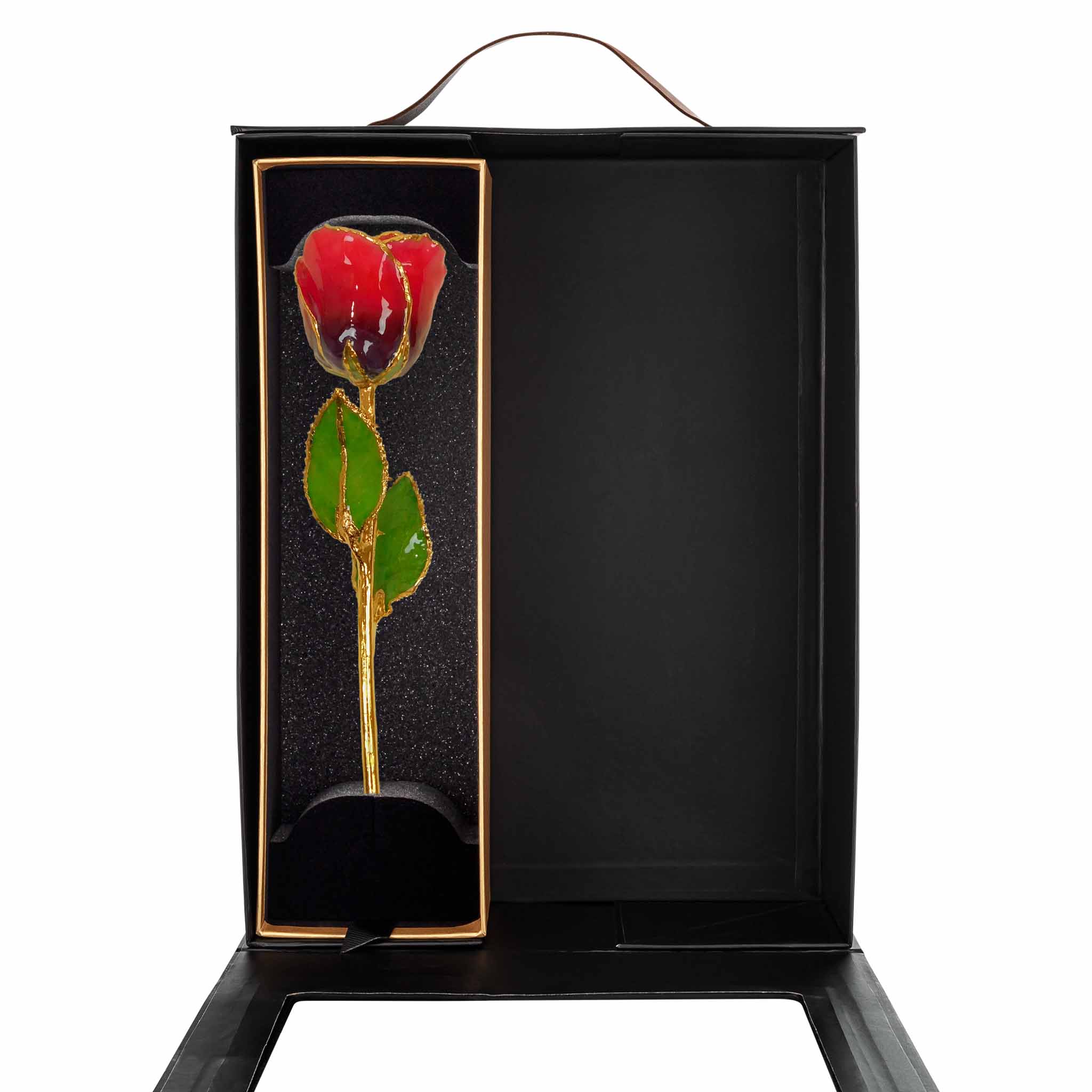 Gold Roses In A Box 24K Gold Forever Rose - Cabernet (Wine Not Included) - The Forever Rose