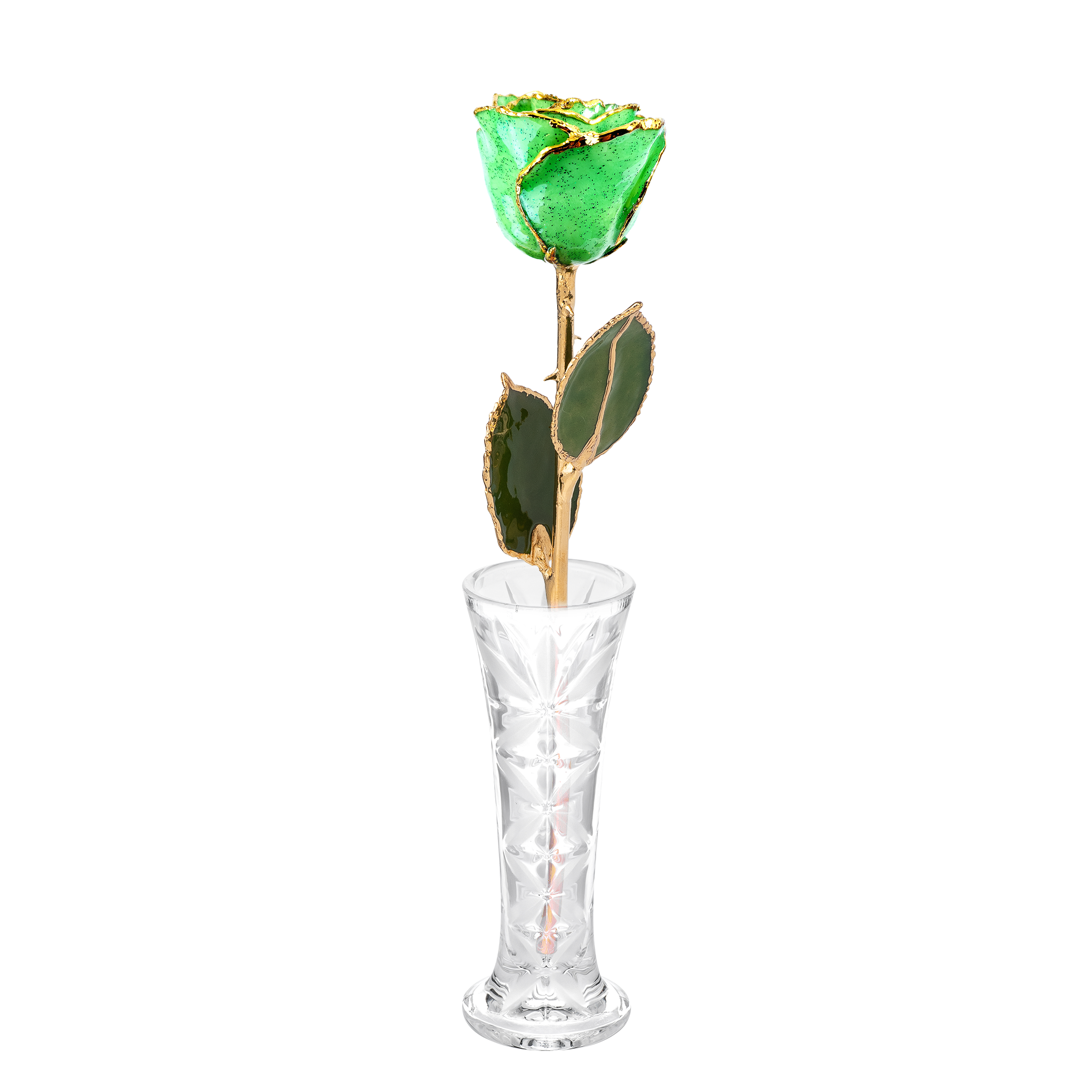 24K Gold Forever Rose - Peridot Sparkle (August Birthstone)