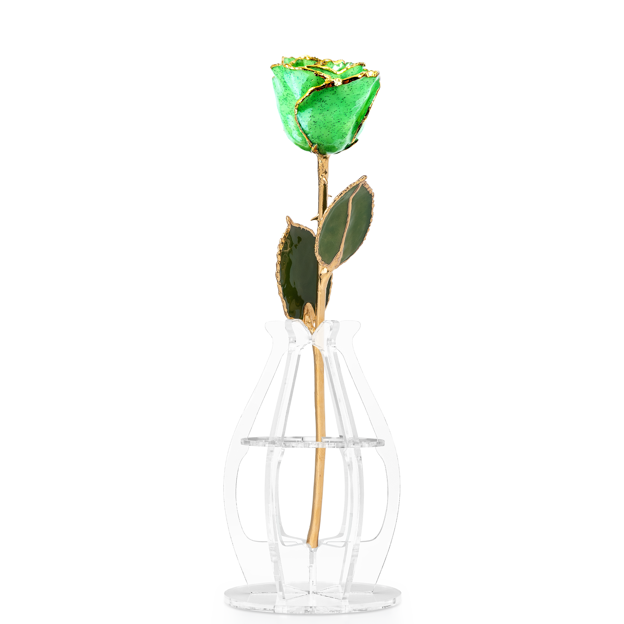 24K Gold Forever Rose - Peridot Sparkle (August Birthstone)