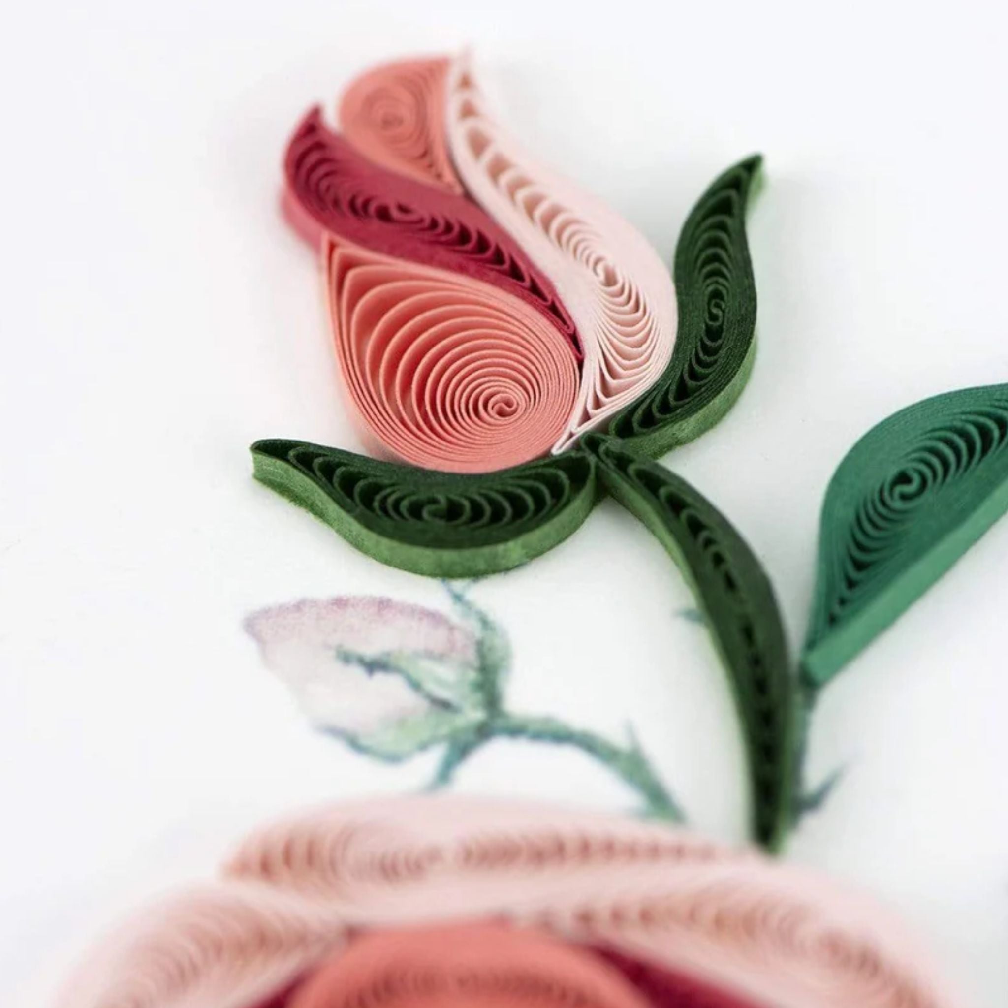 Handmade Quilling Card - Victorian Bouquet