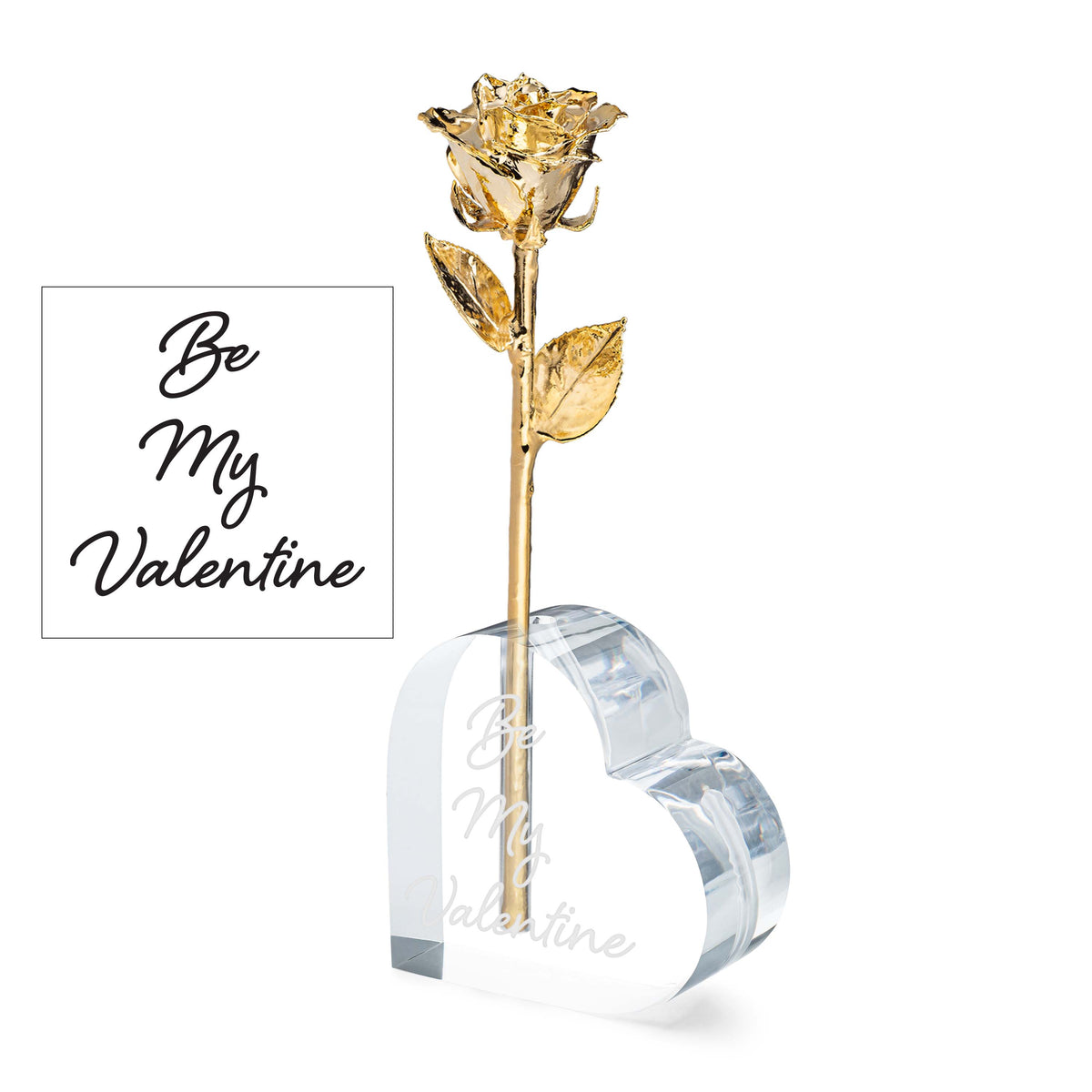 &quot;Be My Valentine&quot; Heart Vase (1 Rose)