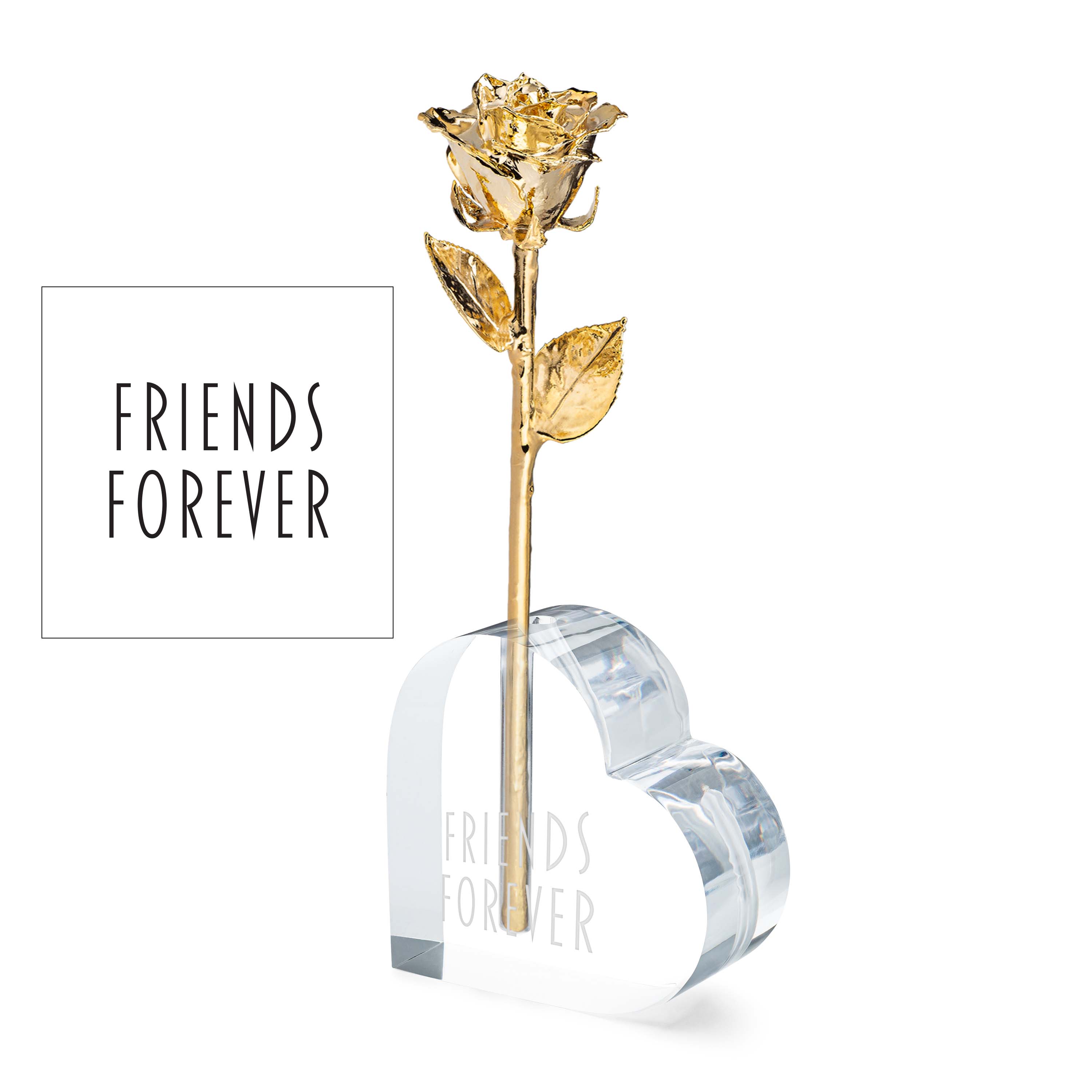 "Friends Forever" Heart Vase (1 Rose)