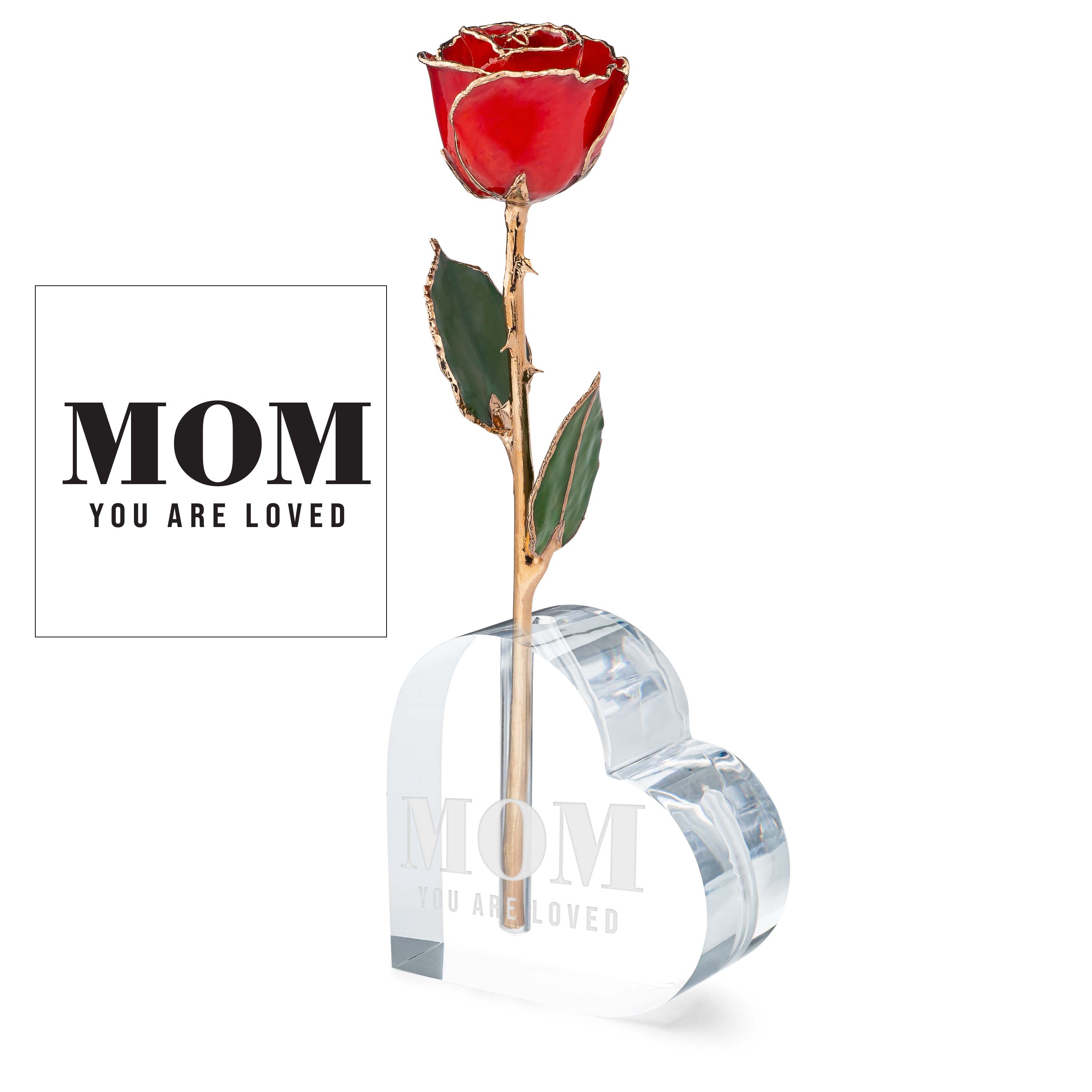 Mom You Are Loved Combo (24K Gold Trim Red)