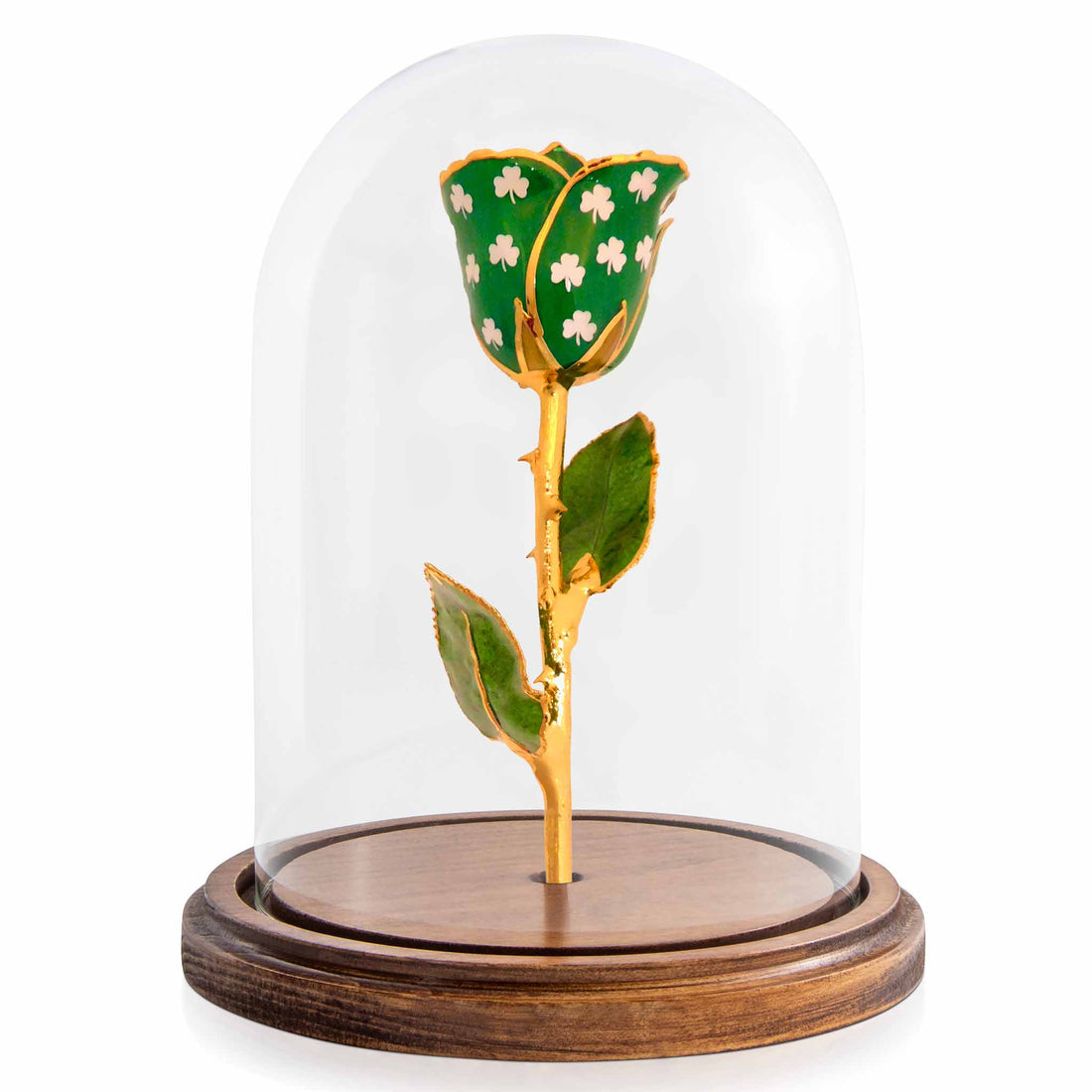 Custom Enchanted Rose w/ 24K Gold Shamrock