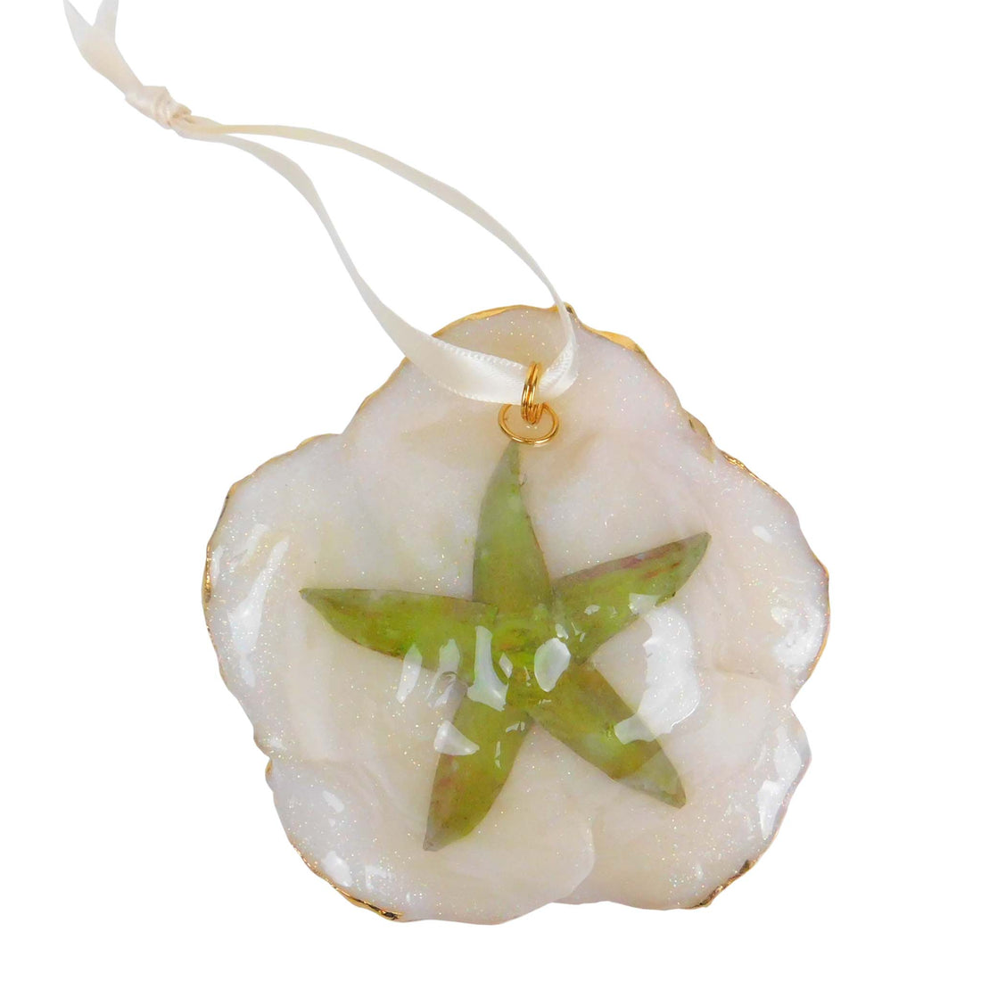 Forever Rose Ornament - 24K Gold Trim Diamond Sparkle