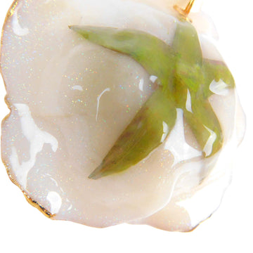 Forever Rose Ornament - 24K Gold Trim Diamond Sparkle