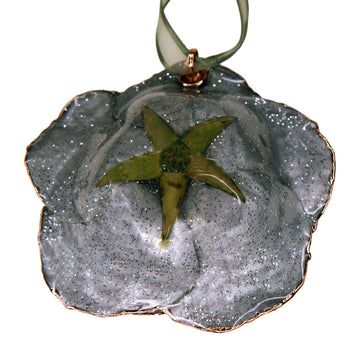 Forever Rose Ornament - 24K Gold Trim Silver Bells