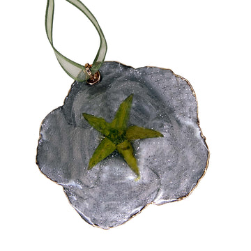 Forever Rose Ornament - 24K Gold Trim Silver Bells
