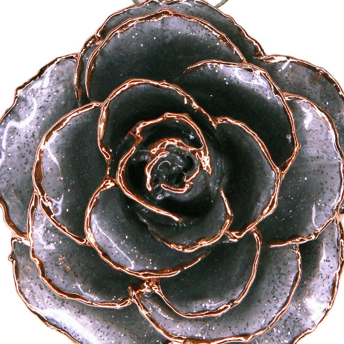 Forever Rose Ornament - 24K Gold Trim Silver Bells
