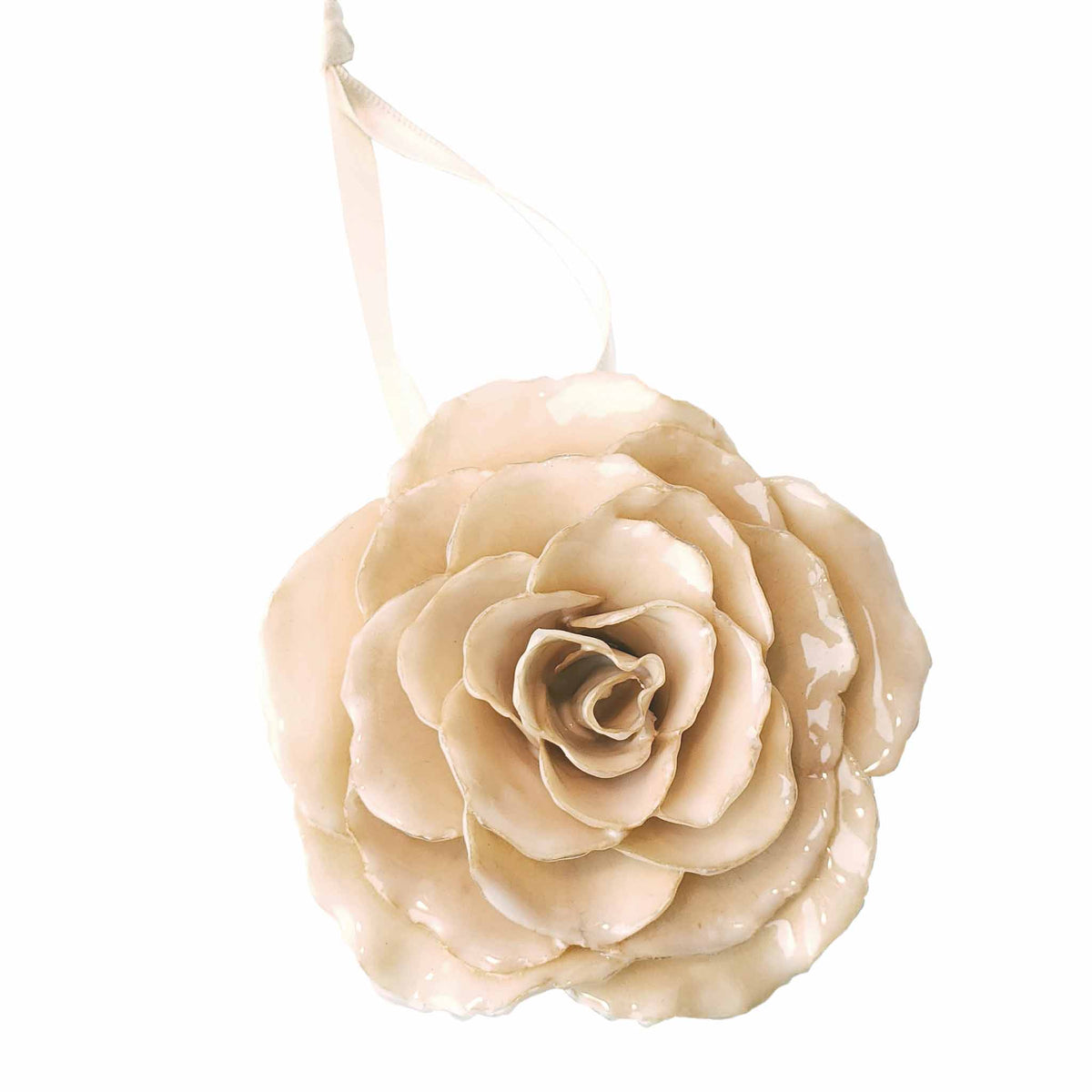 Forever Rose Ornament - White