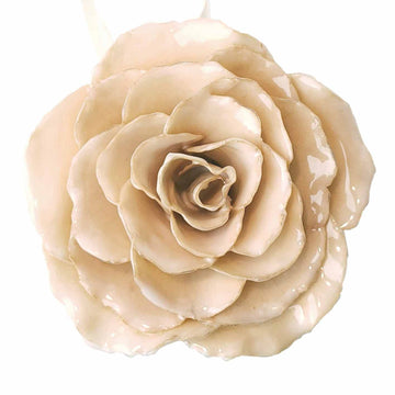 Forever Rose Ornament - White