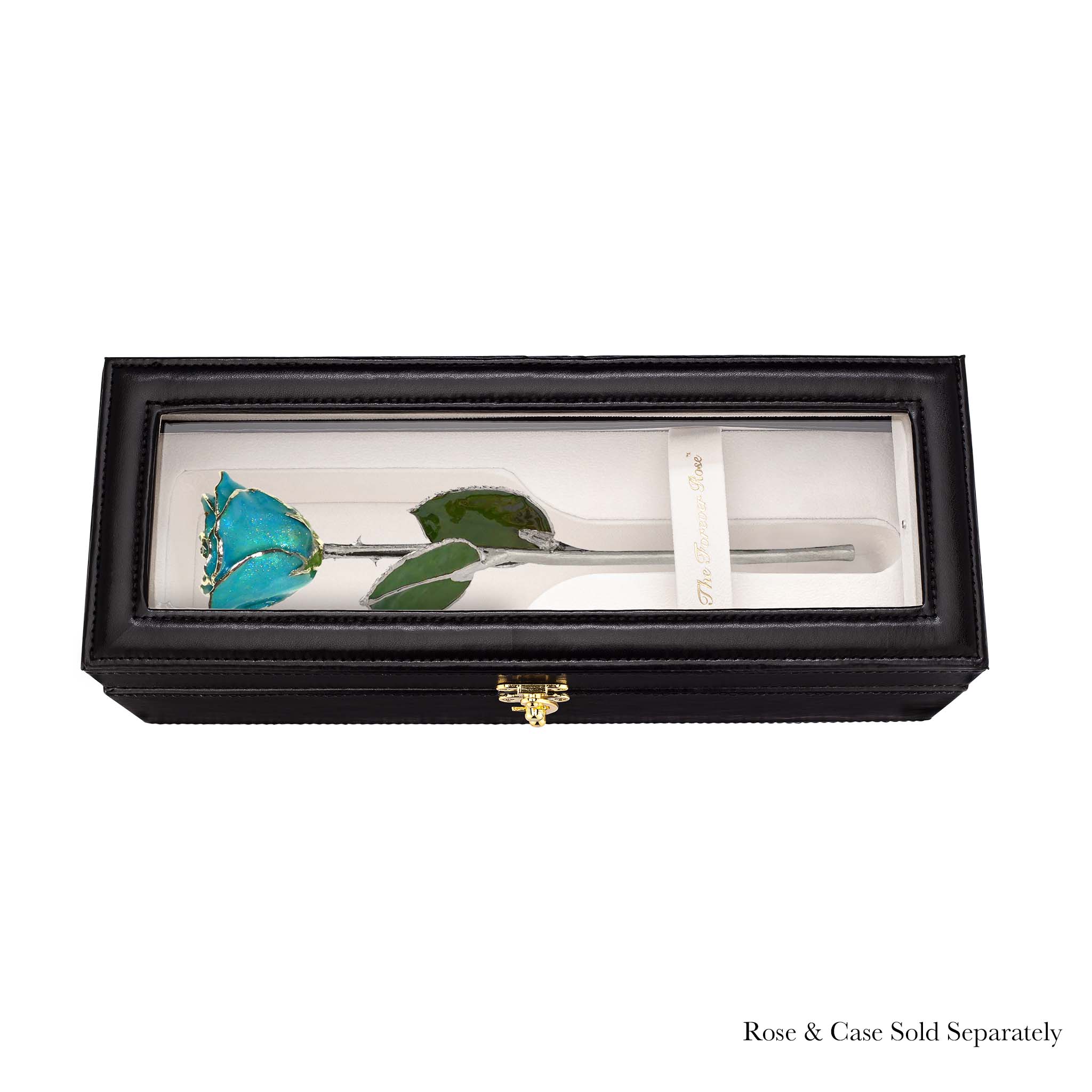 Silver Forever Rose - Aquamarine Sparkle (March Birthstone)