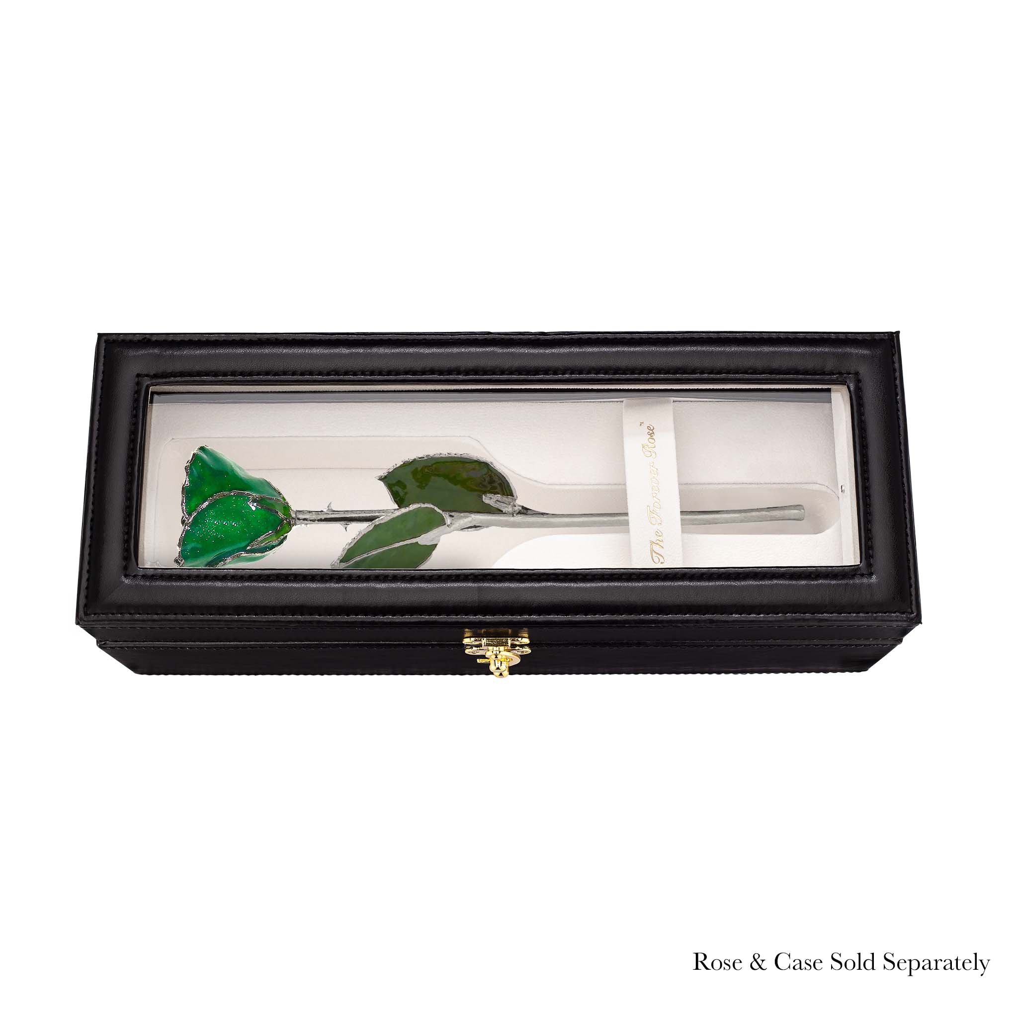 Silver Forever Rose - Emerald (May Birthstone)