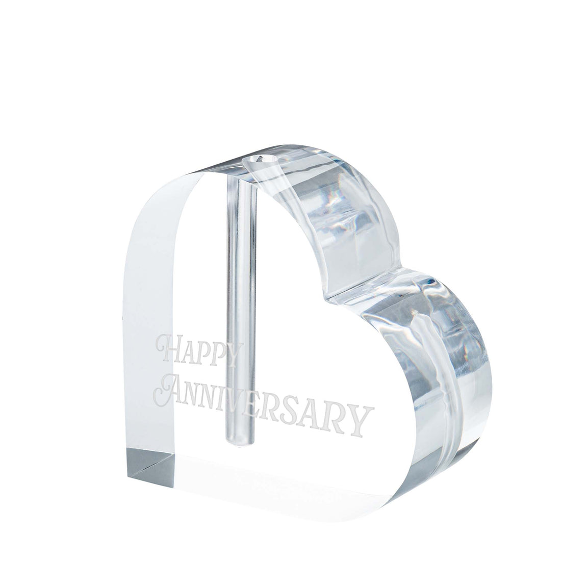 "Happy Anniversary" Heart Vase (1 Rose)
