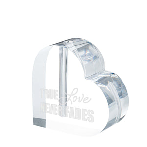 "True Love Never Fades" Heart Vase (1 Rose)