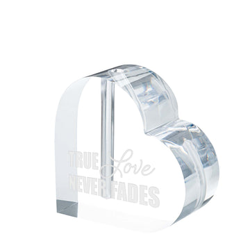"True Love Never Fades" Heart Vase (1 Rose)