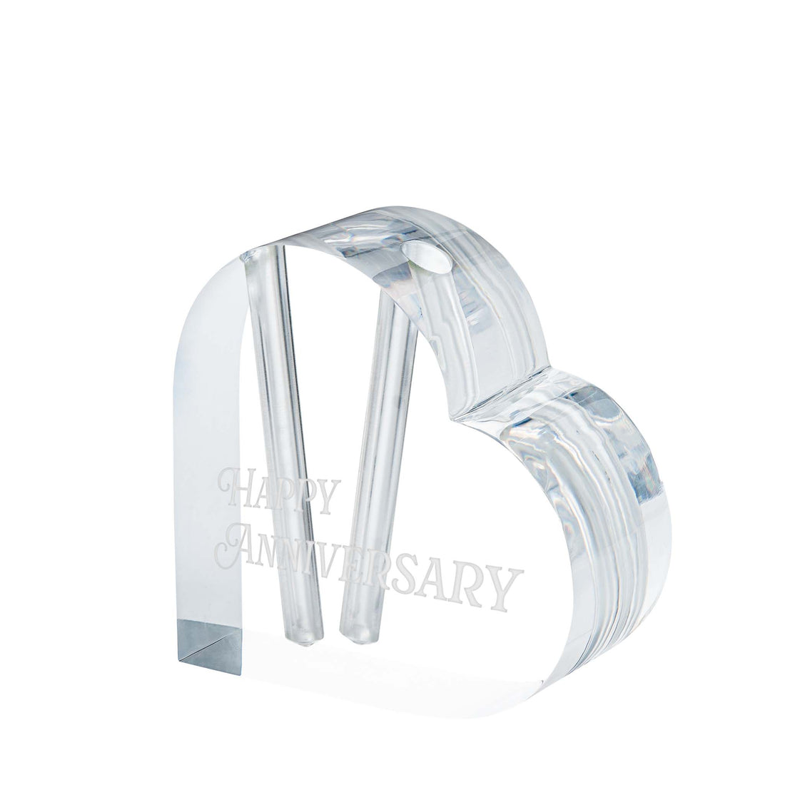 "Happy Anniversary" Heart Vase (2 Roses)