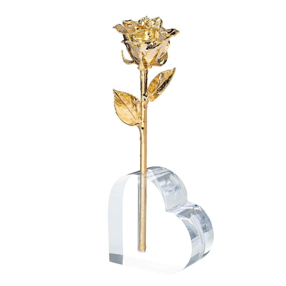 Forever Rose Acrylic Heart Vase (1 Rose)