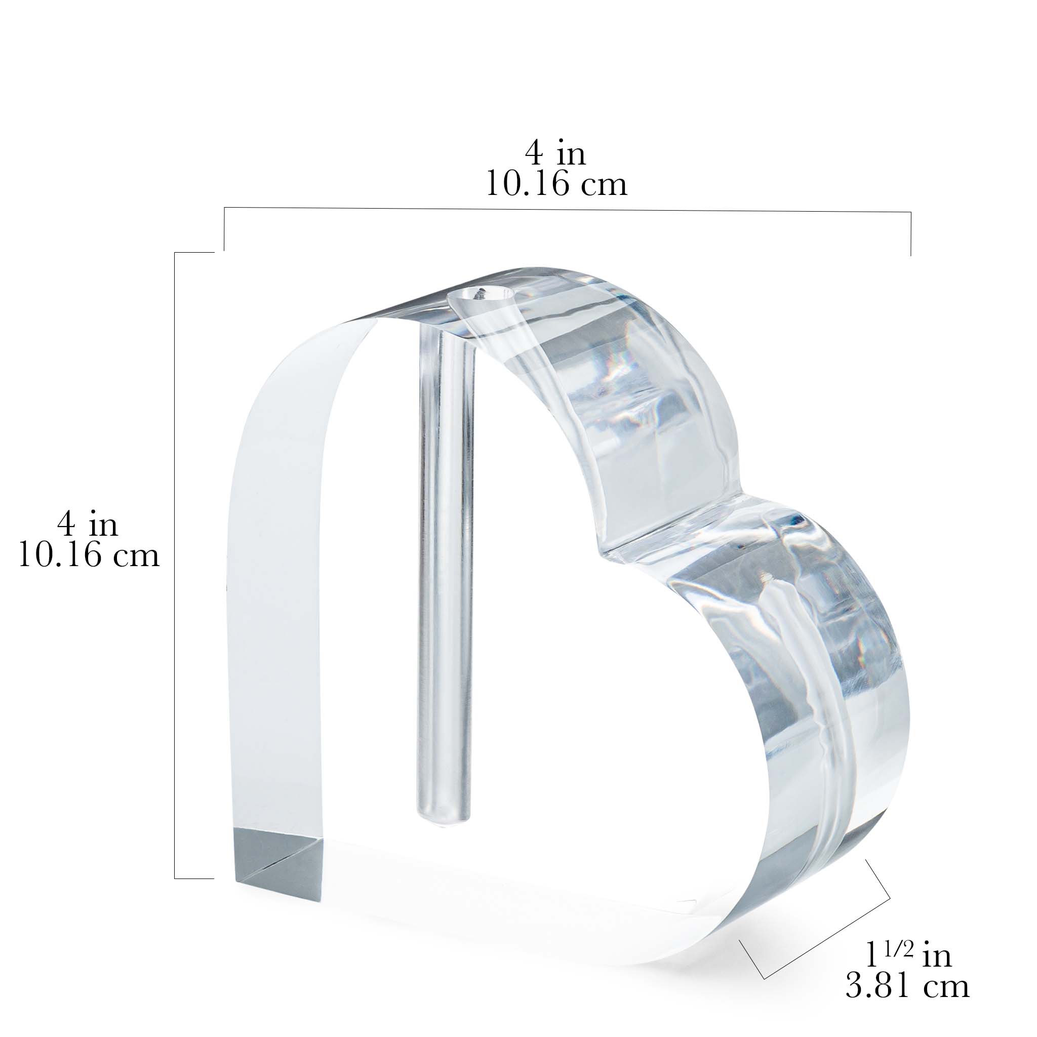 Custom Laser Engraved Acrylic Heart Vase for 1 Rose (Price Includes Engraving, May Ship Separately)