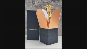 "We Are Blessed" Personalized 24K Gold Forever Rose Combo with Bloom Box & Phantom Vase™ Combo
