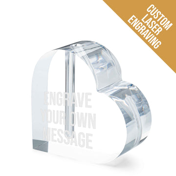 Custom Laser Engraved Acrylic Heart Vase for 1 Rose (Price Includes Engraving, May Ship Separately)