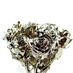 Platinum Dipped Roses: One Dozen