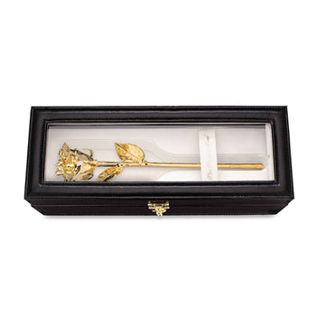 Leather Display Case with LED (1 Rose)
