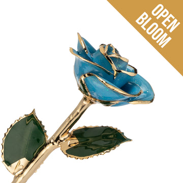 24K Gold Forever Rose - Frozen Blue Sparkle