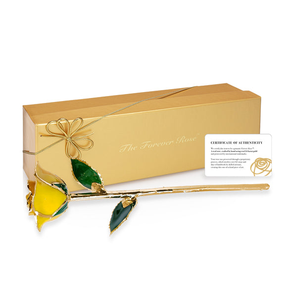 24K Gold Forever Rose - Yellow (Open Bloom)