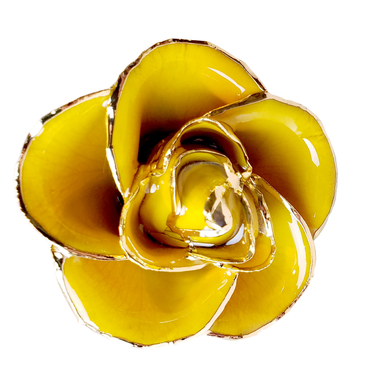 Custom Enchanted Rose - 24K Gold Forever Rose - Yellow (OPEN BLOOM)