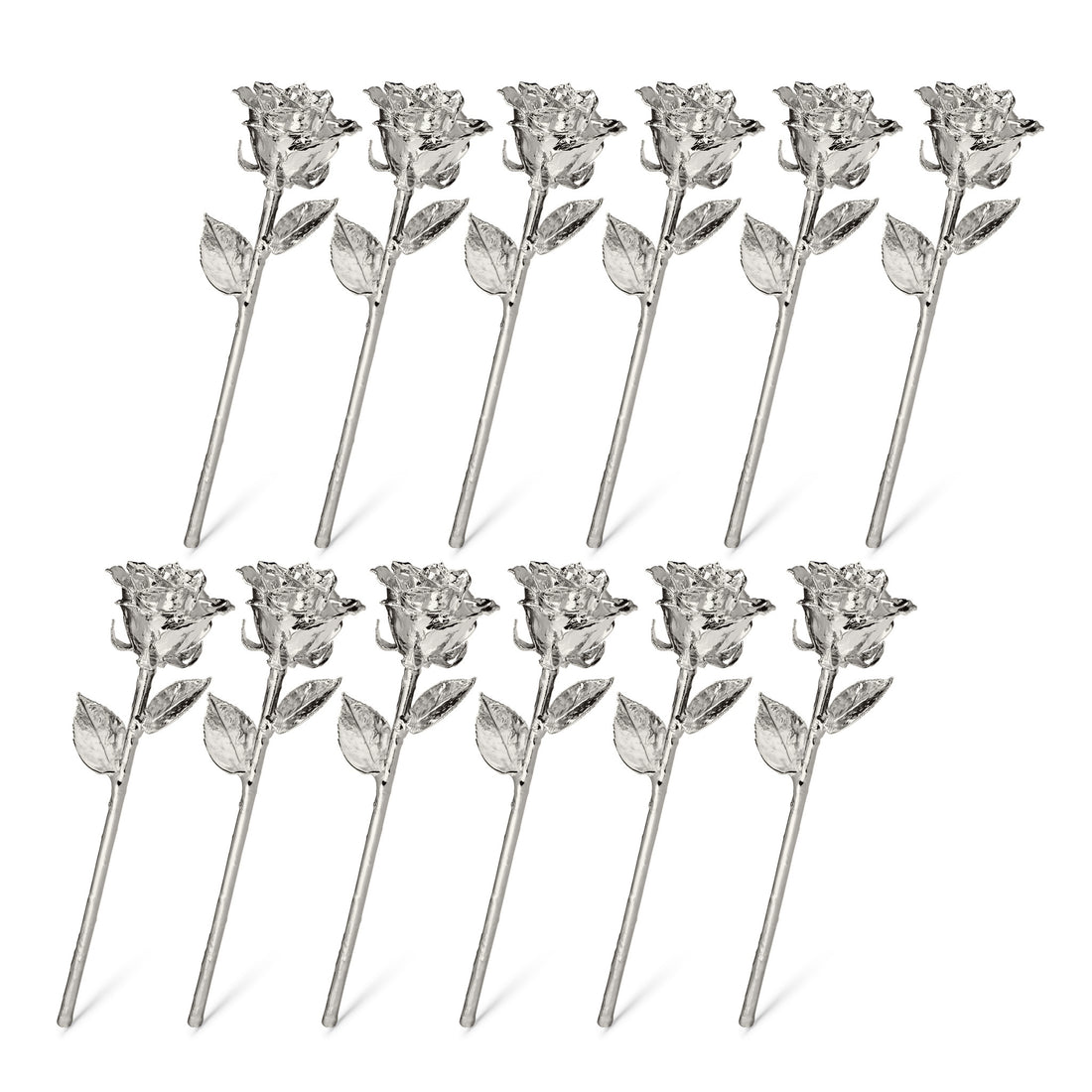 Platinum Dipped Roses: One Dozen