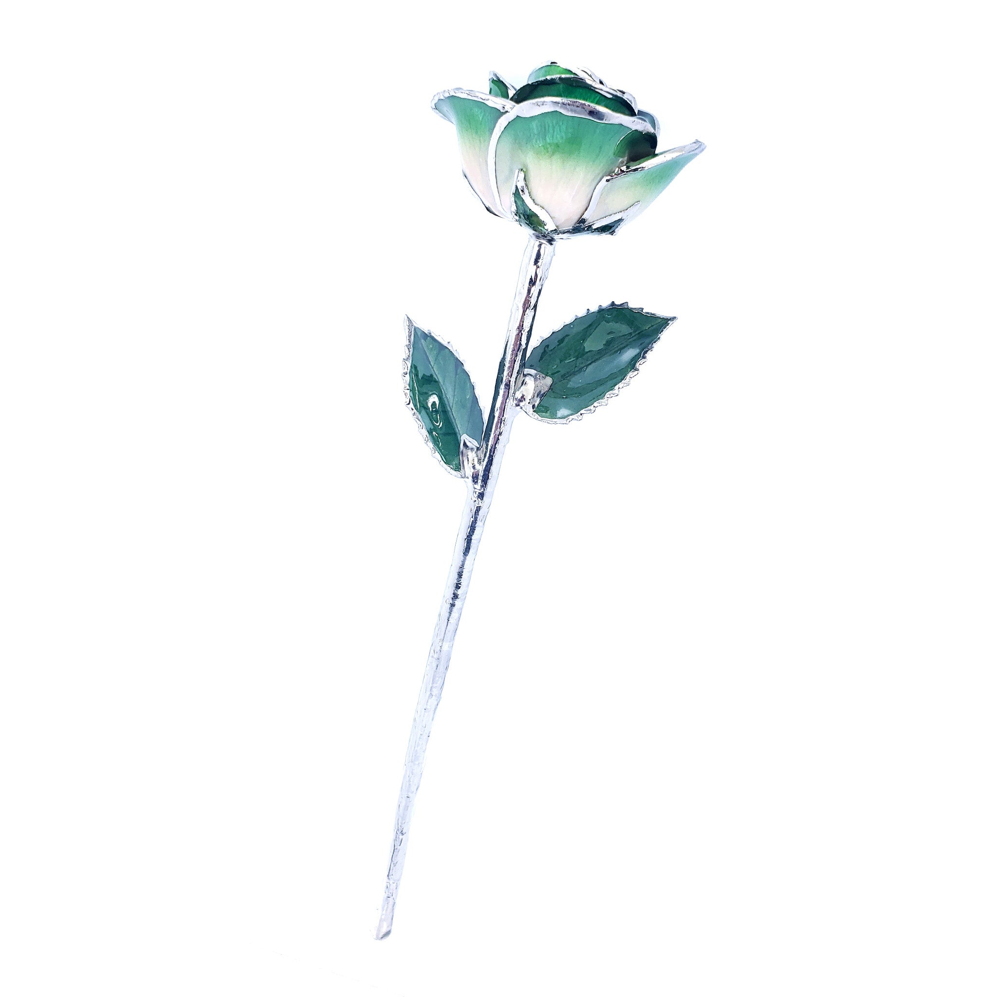 Platinum Forever Rose - Green 2-Tone - The Forever Rose