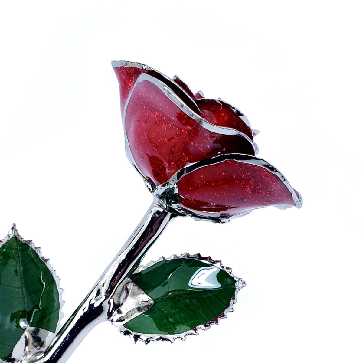 Platinum Forever Rose - Red Sparkle
