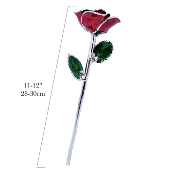 Platinum Forever Rose - Red Sparkle