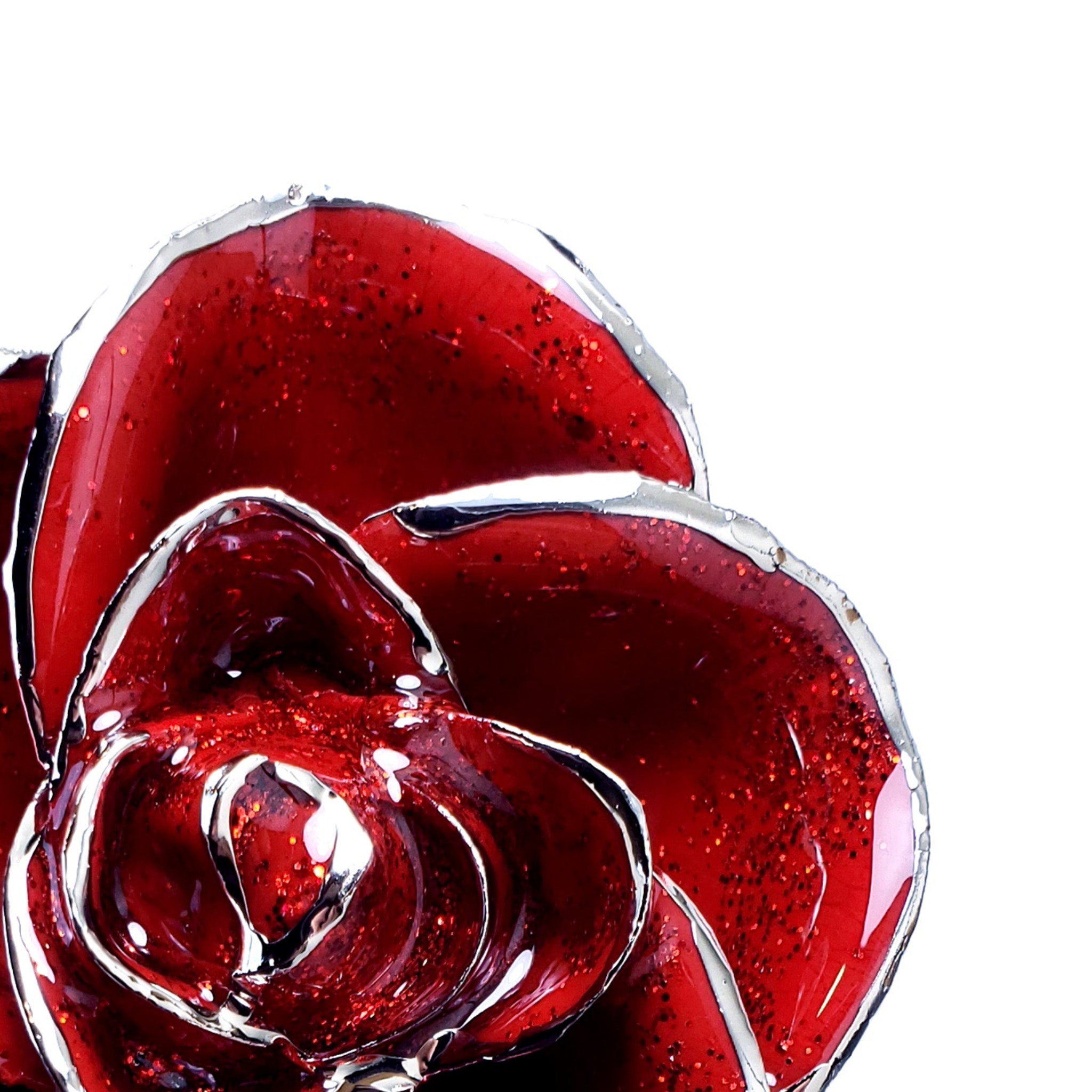 Platinum Forever Rose - Red Sparkle