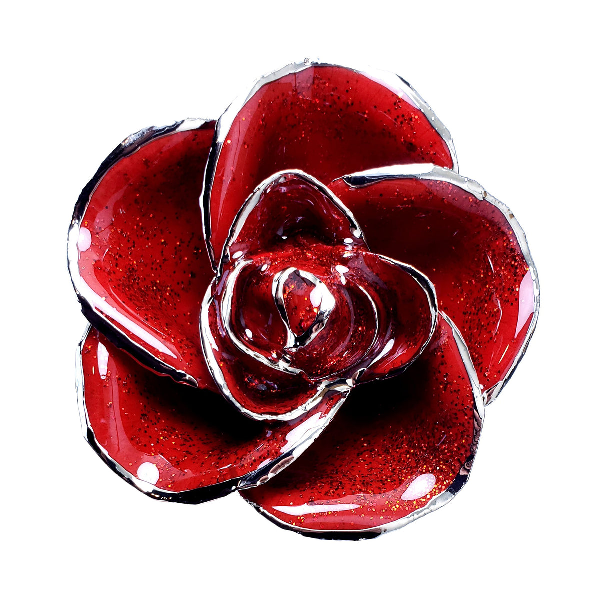 Platinum Forever Rose - Red Sparkle