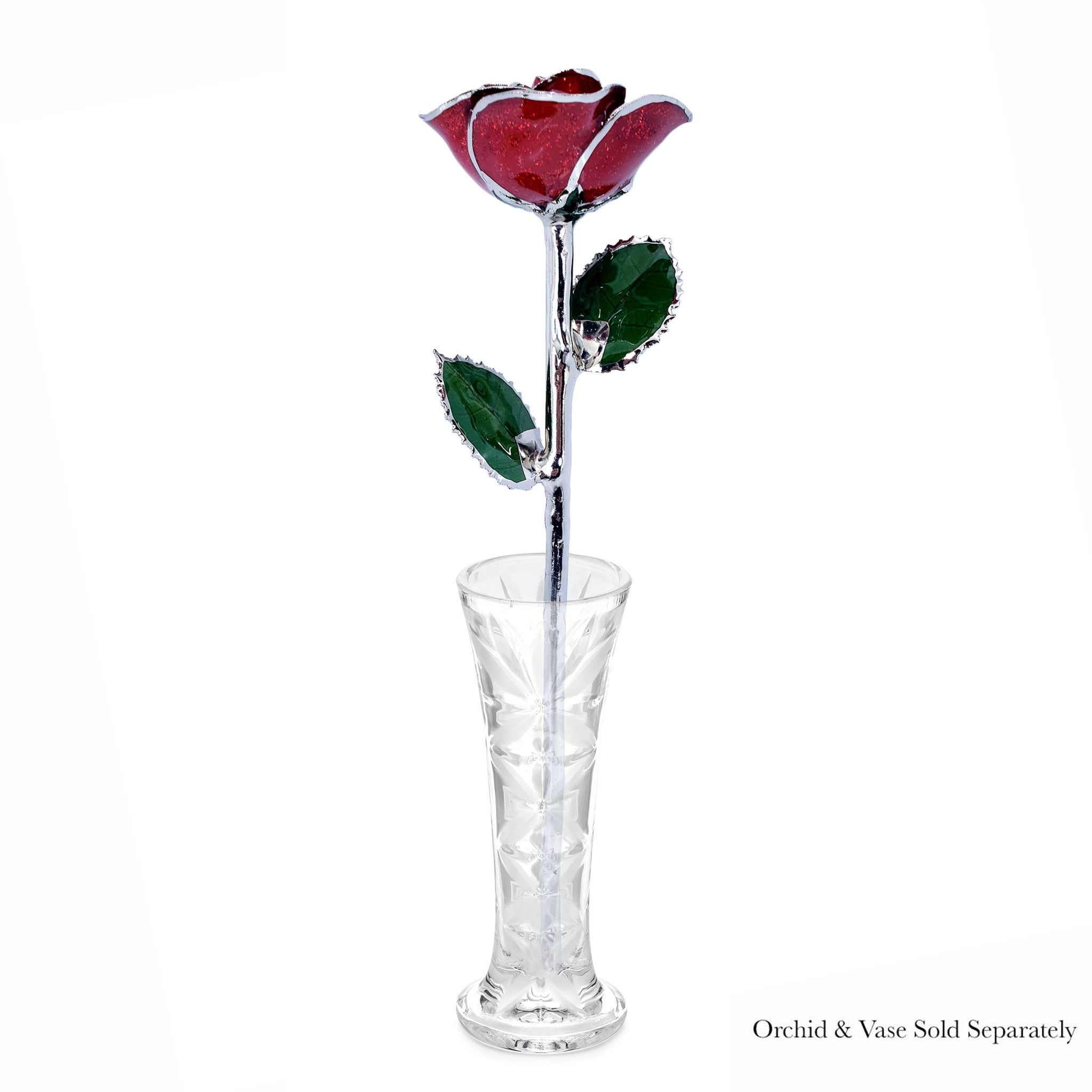 Platinum Forever Rose - Red Sparkle