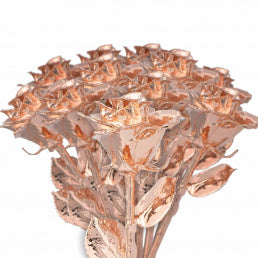 Rose Gold Dipped Roses: One Dozen