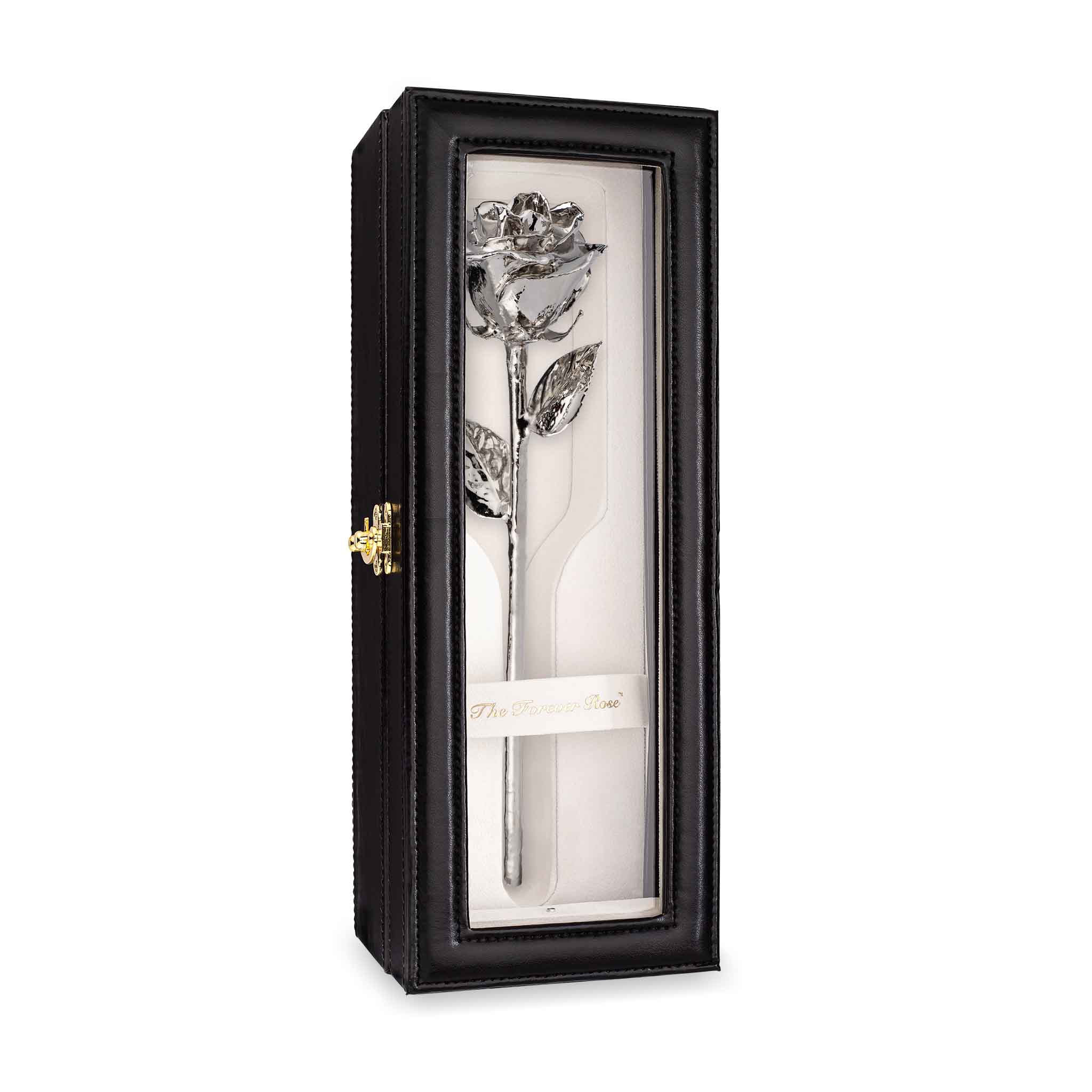 Forever Rose Leather Display Case Combo (Platinum)