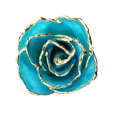 Custom Enchanted Rose - 24K Gold Aquamarine (March Birthstone)