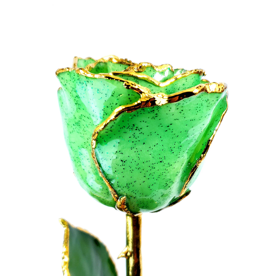 24K Gold Forever Rose - Peridot Sparkle (August Birthstone)