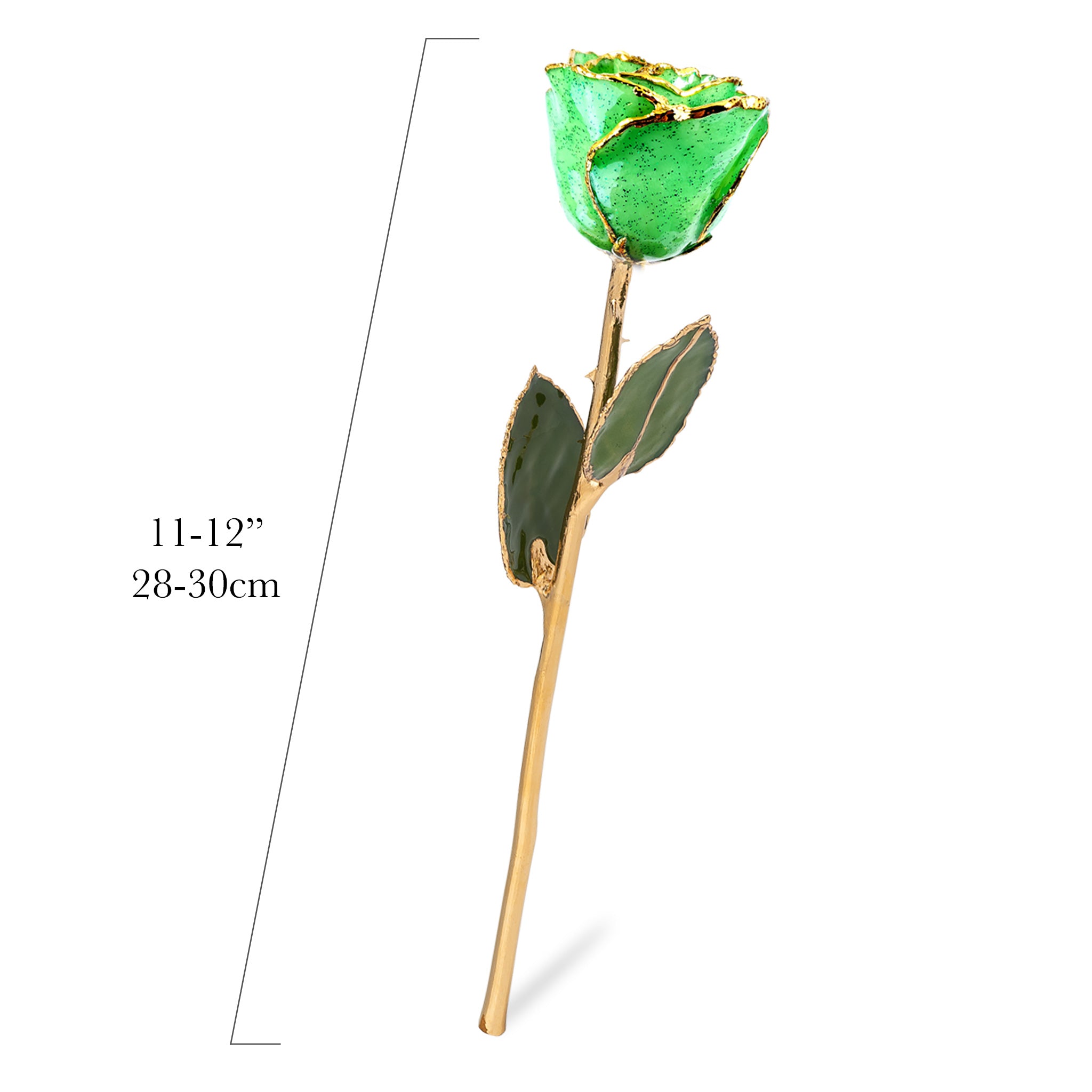 24K Gold Forever Rose - Peridot Sparkle (August Birthstone)