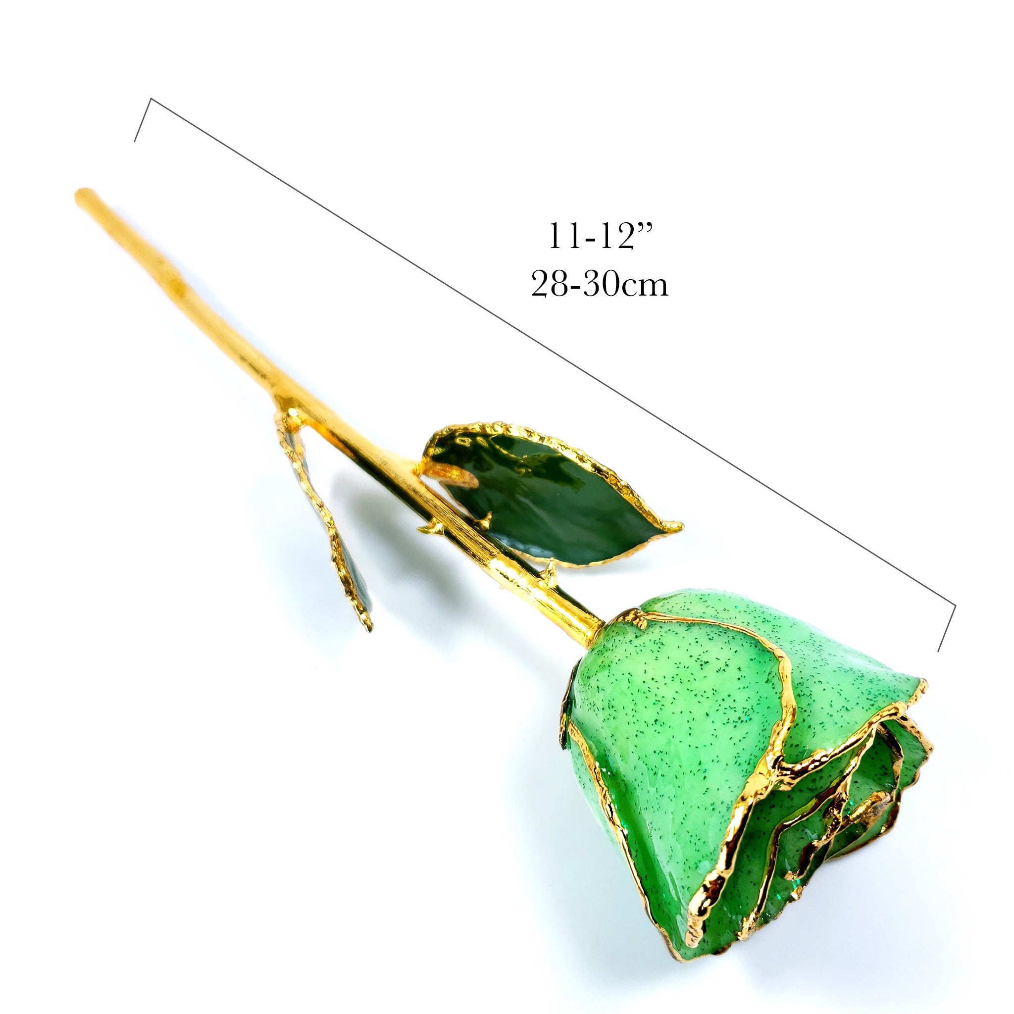24K Gold Forever Rose - Peridot Sparkle (August Birthstone)