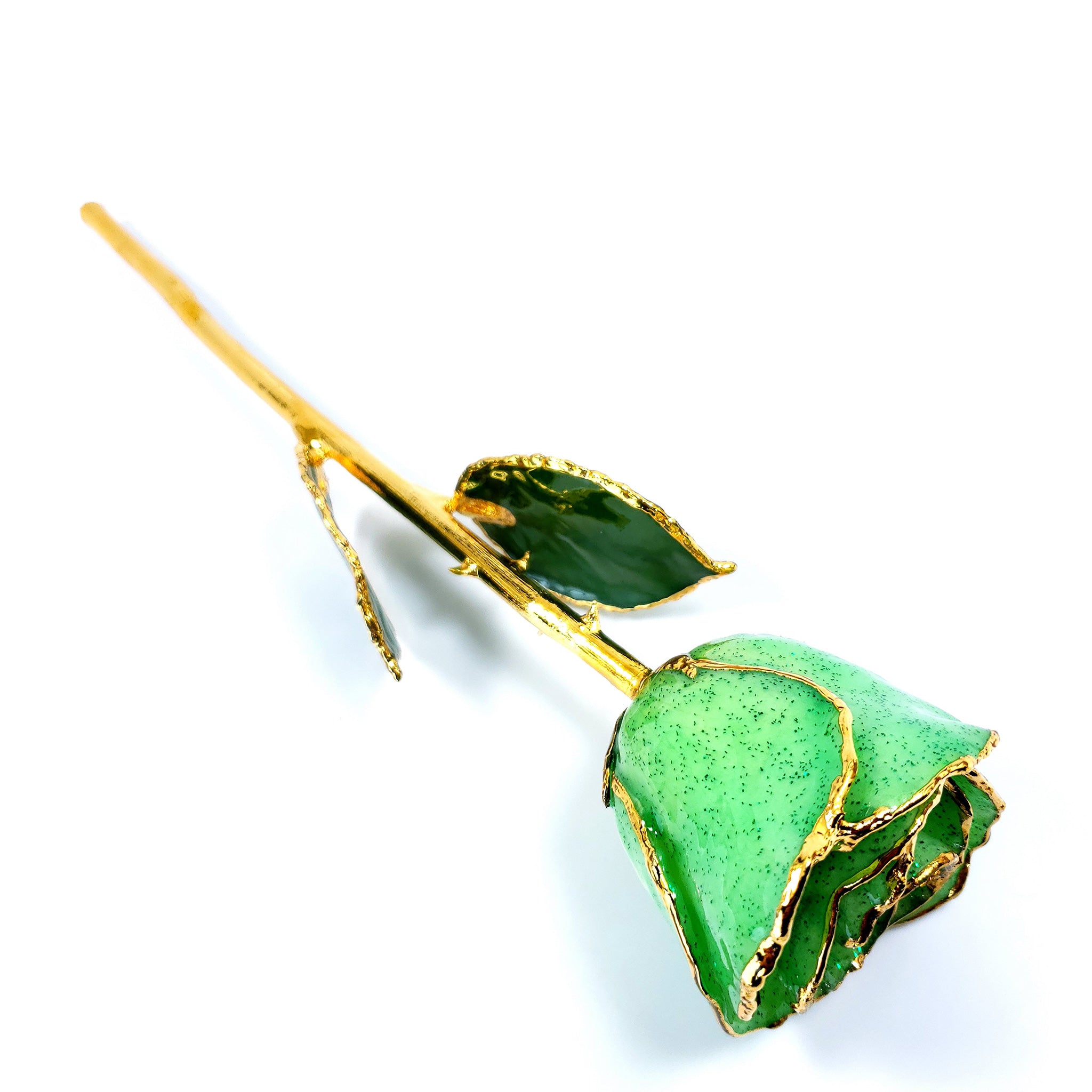 24K Gold Forever Rose - Peridot Sparkle (August Birthstone)