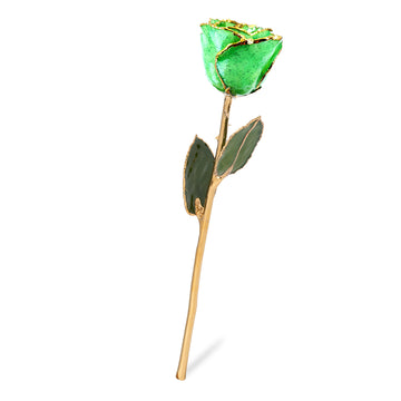 24K Gold Forever Rose - Peridot Sparkle (August Birthstone)