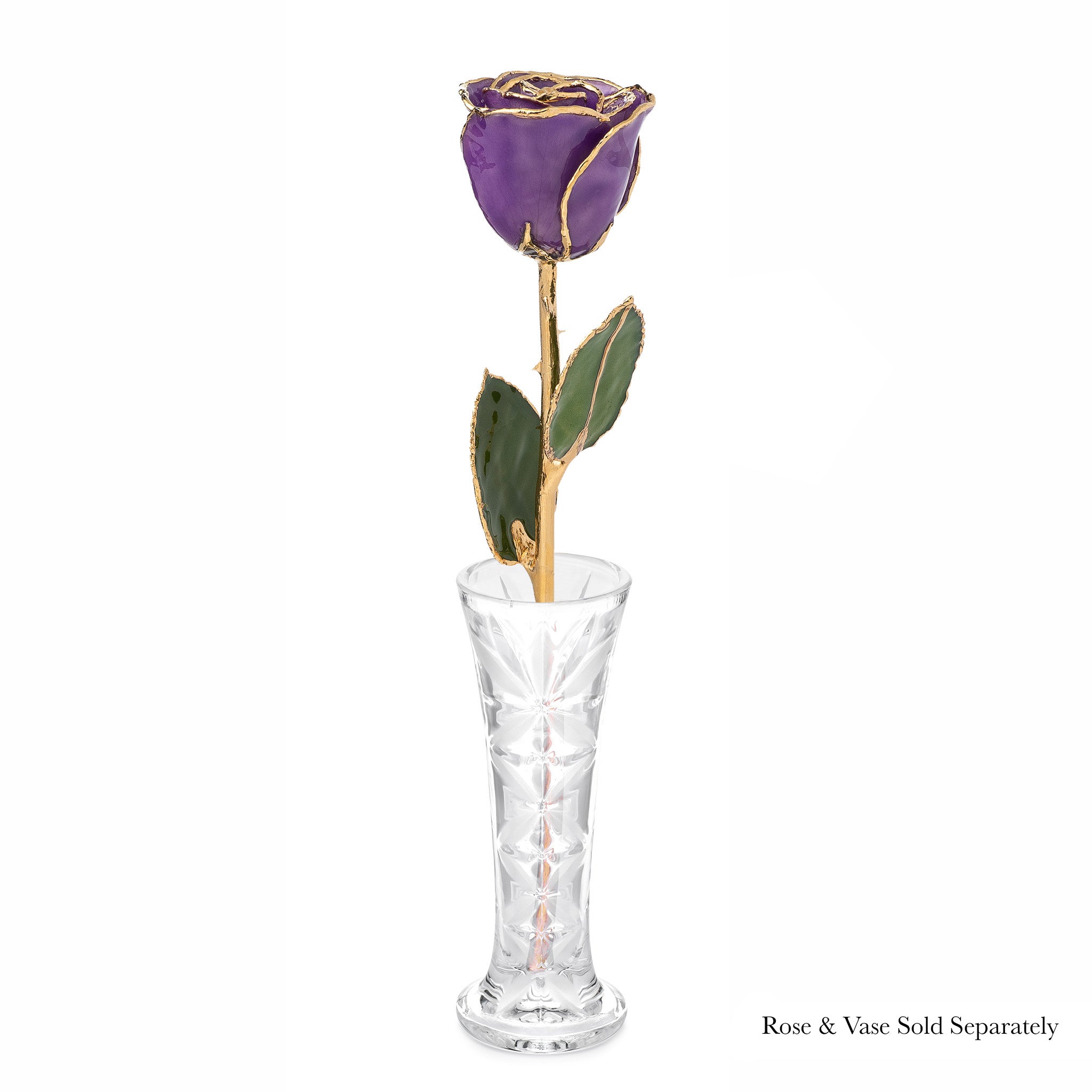 24K Gold Forever Rose - Purple