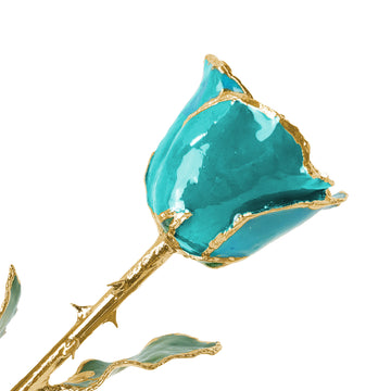 Custom Enchanted Rose W/ 24K Gold Trim Southwest Turquoise