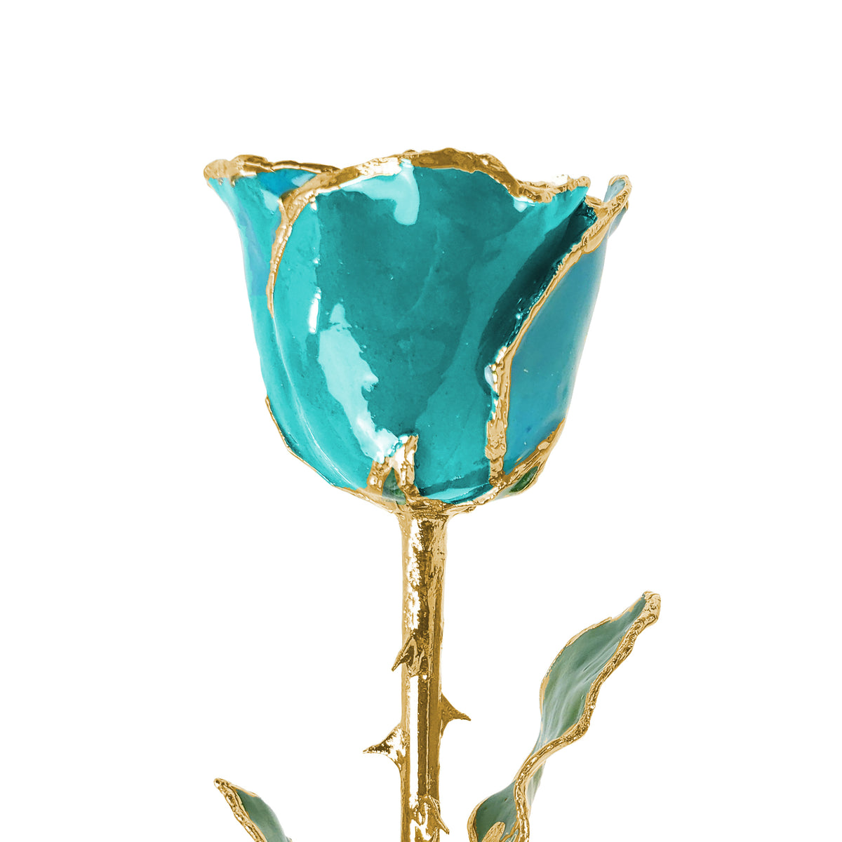 Custom Enchanted Rose W/ 24K Gold Trim Southwest Turquoise